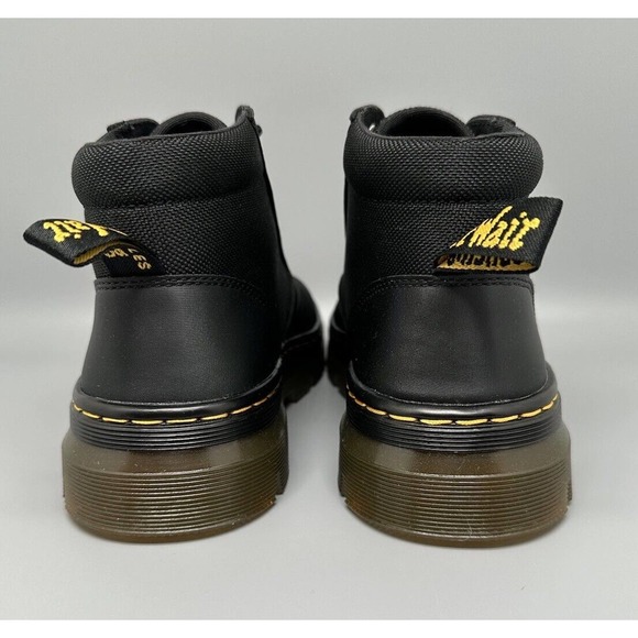 Dr. Martens BONNY Black Leather Lace Up Round Toe Boots Men’s Sz 6 Women’s Sz 7 - Picture 4 of 12